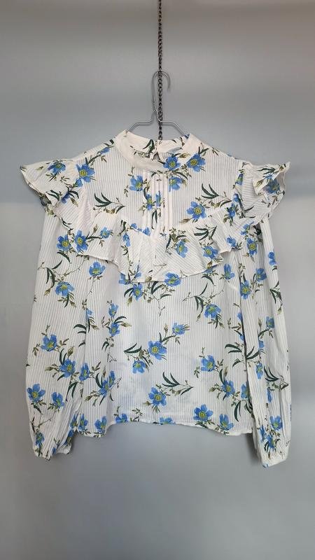 Женская Vintage Блуза Белая Хлопок S
