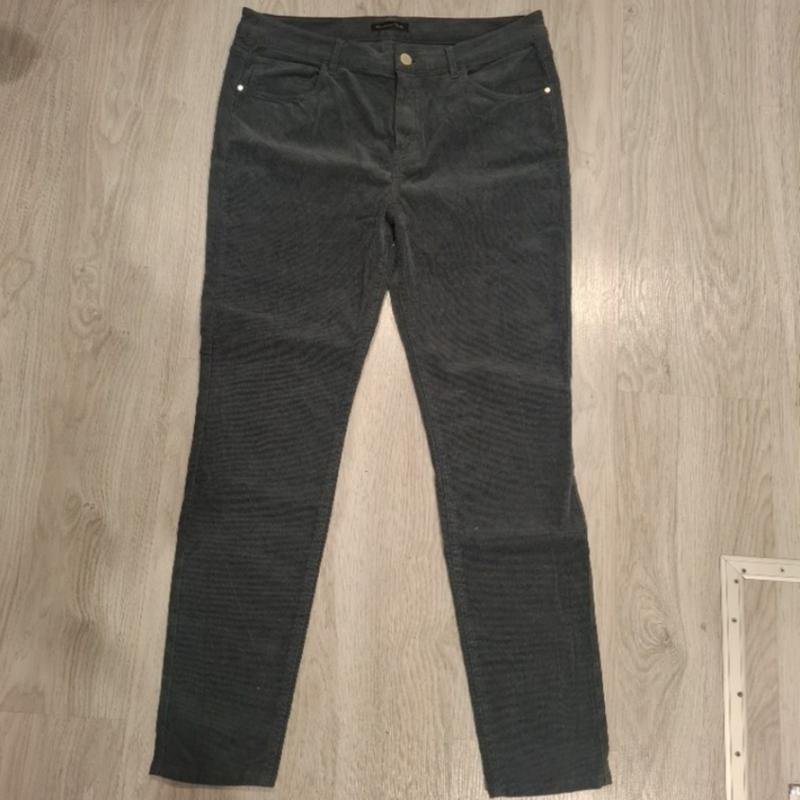 Женские Massimo Dutti Штаны Серый Вельвет L