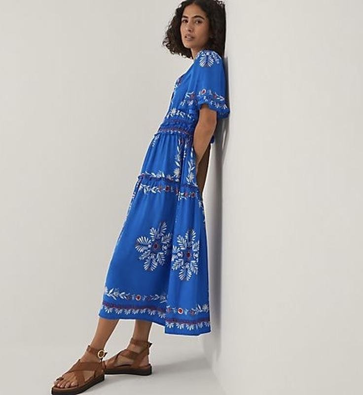 Women Monsoon Dress Navy  S