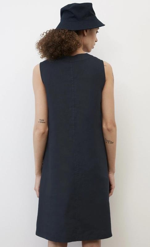 Женский Marc O'Polo Платье Тёмно-синий Лен XS