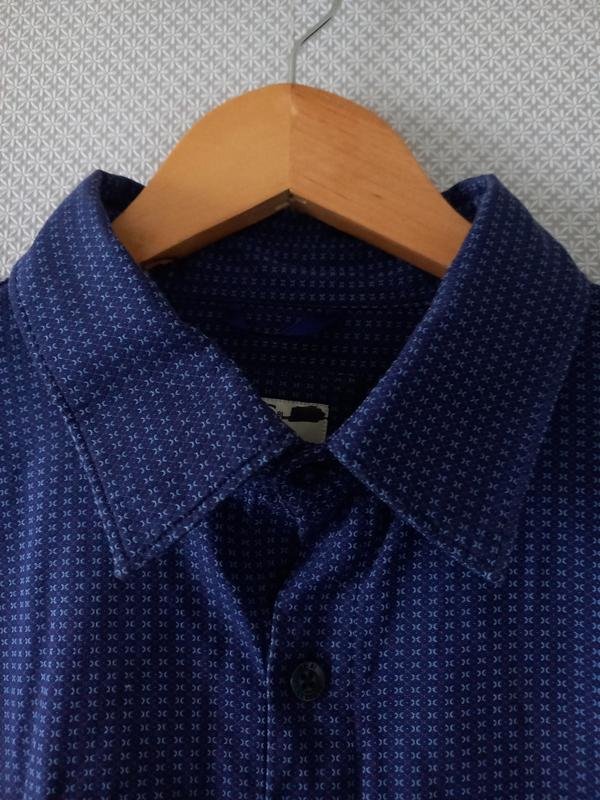 Мужской Cerruti Рубашка Тёмно-синий Хлопок L