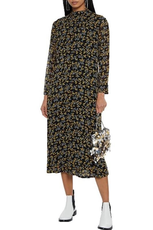 Femme Ganni Robe Noir Viscose 38
