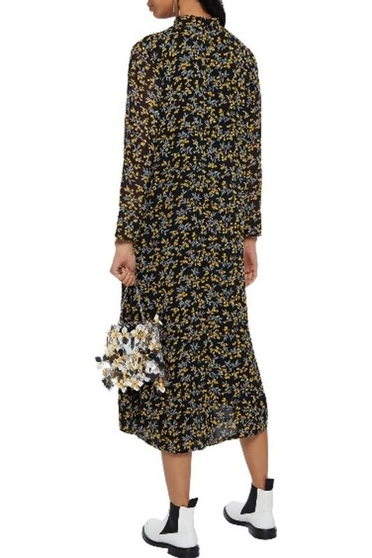 Femme Ganni Robe Noir Viscose 38