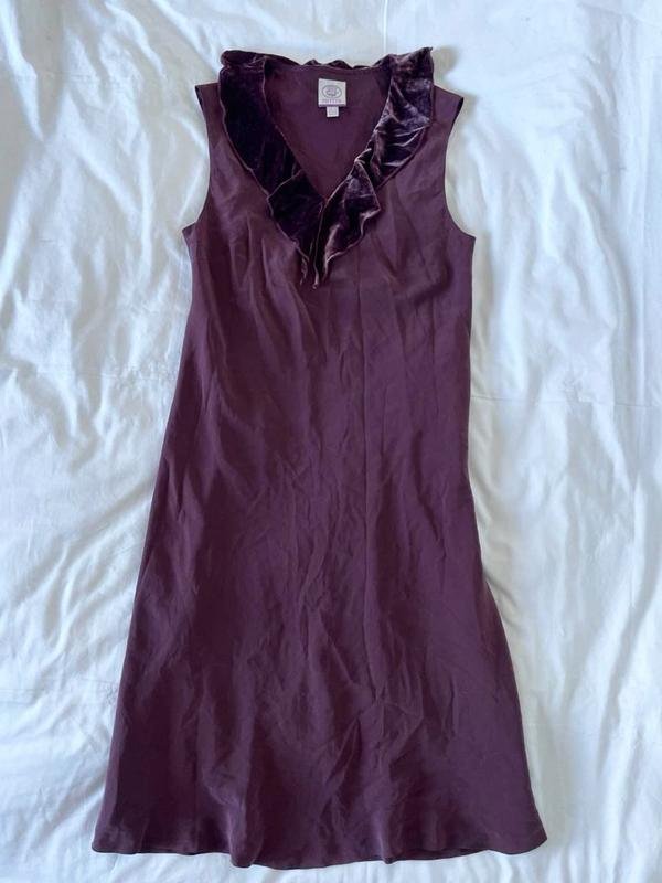 Женское Laura Ashley Платье Фиолетовое Шелк 40