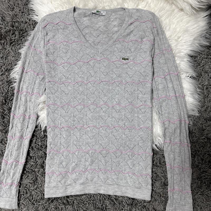 Femme Lacoste Pull Gris M