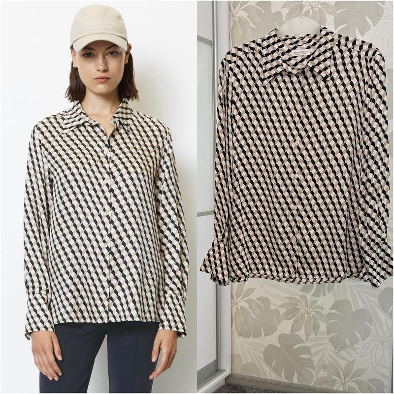 Damen Marc O'Polo Hemd Beige Viskose M