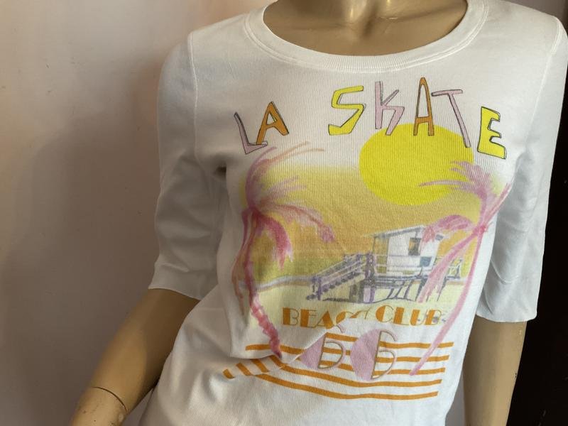 Donna Marc Cain Camicia Bianca Maglia 38