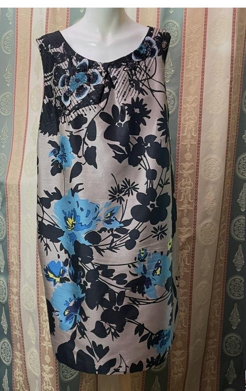 Damen Monsoon Kleid Marine XXL