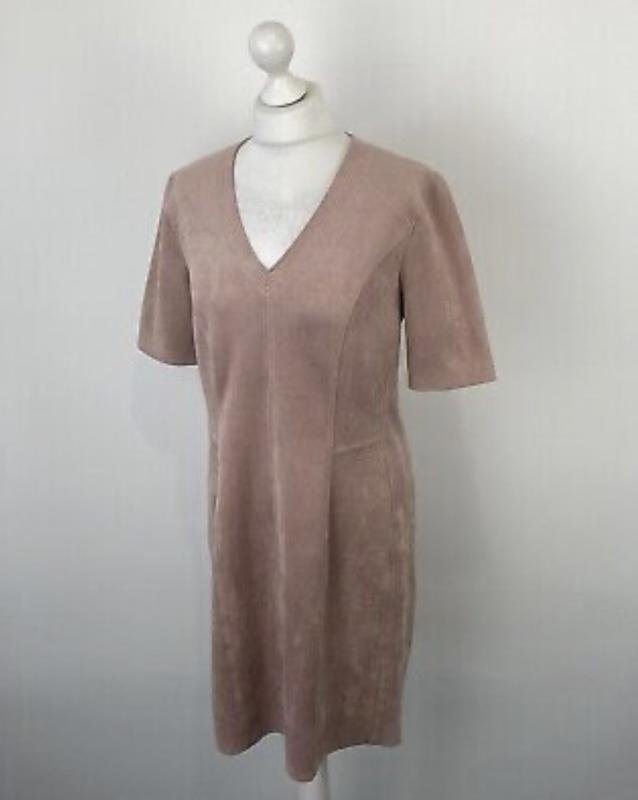 Donna Marc Cain Abito Rosa Camoscio M
