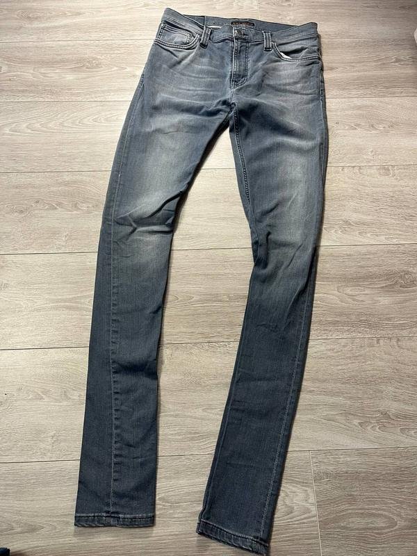 Мужской Nudie Jeans Джинсы Серый Джинс 32