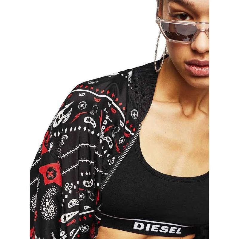 Damen Diesel Jacke Schwarz M