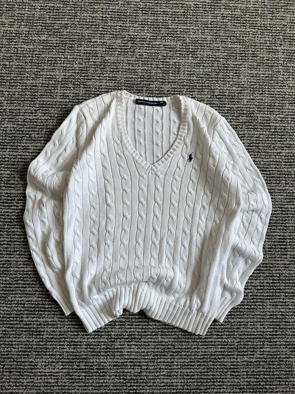 Donna Ralph Lauren Maglione Bianco S-M