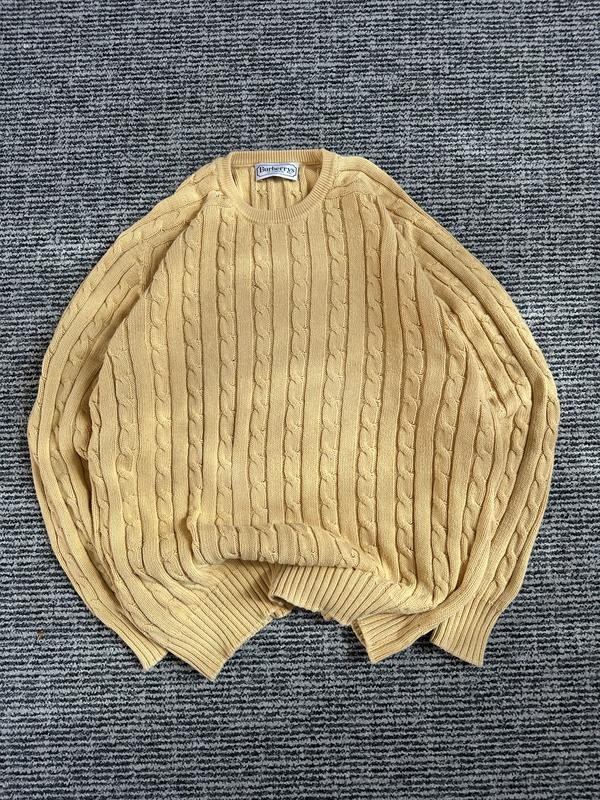 Herren Burberry Pullover Gelb XL