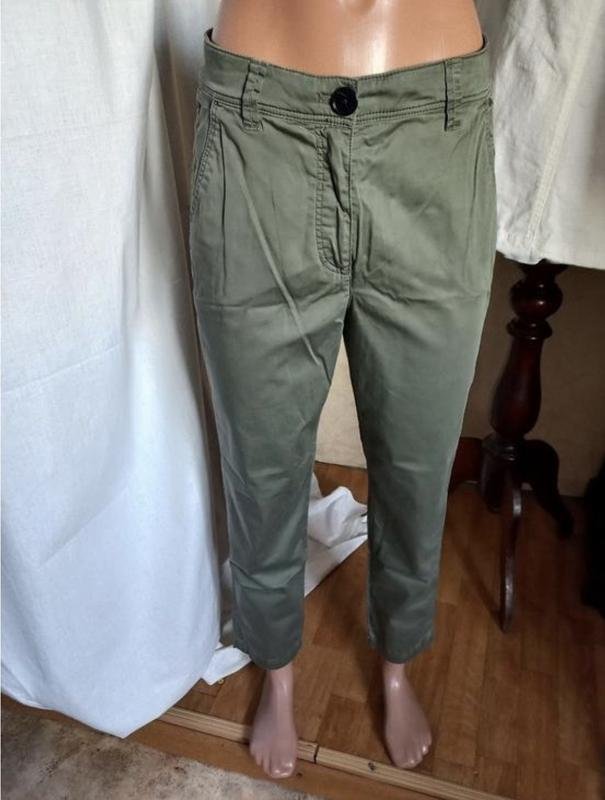 Women Marccain Sport Trousers Green Cotton S