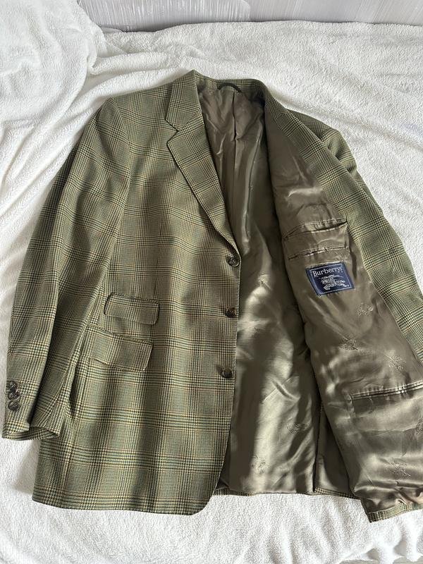 Donna Burberry Blazer Kaki Lana XL
