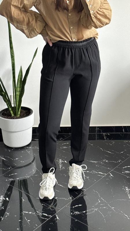 Women Marc Cain Trousers Black Elastane 36