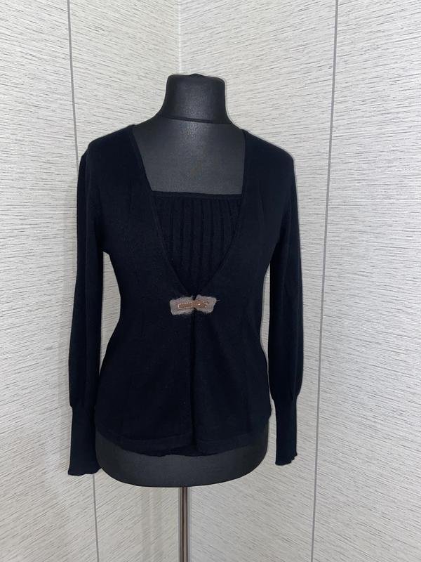Damen Peserico Pullover Schwarz Wolle M