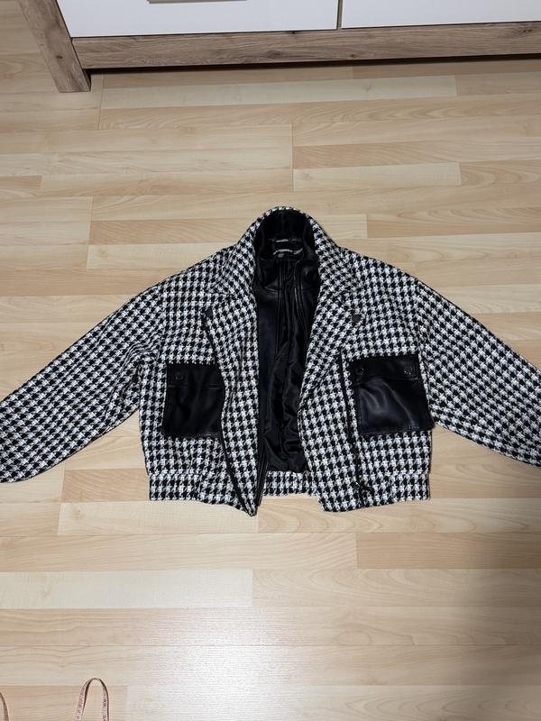 Women Karl Lagerfeld Jacket Black Tweed Eco