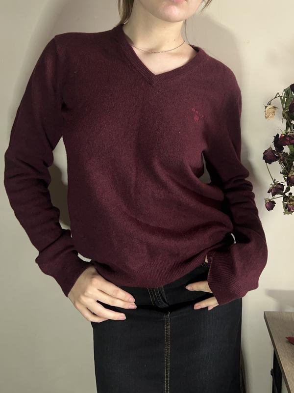 Femme Gant Pull Bourgogne Laine S