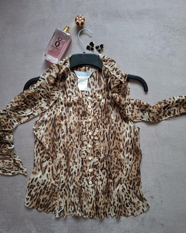 Женская Max Mara Блуза Бежевый Шелк S