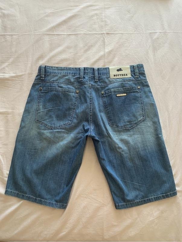 Homme Bottega Veneta Shorts Bleu Marine Denim 36