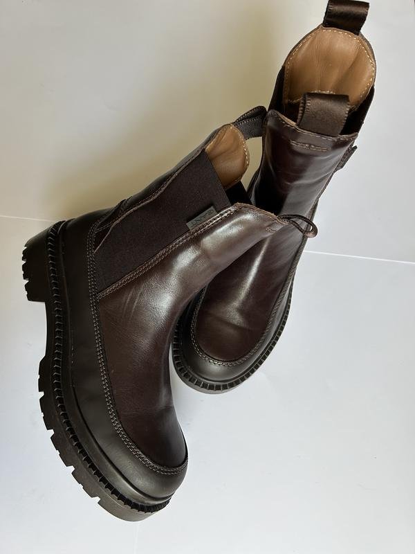 Femme Gant Bottes Marron Cuir 37