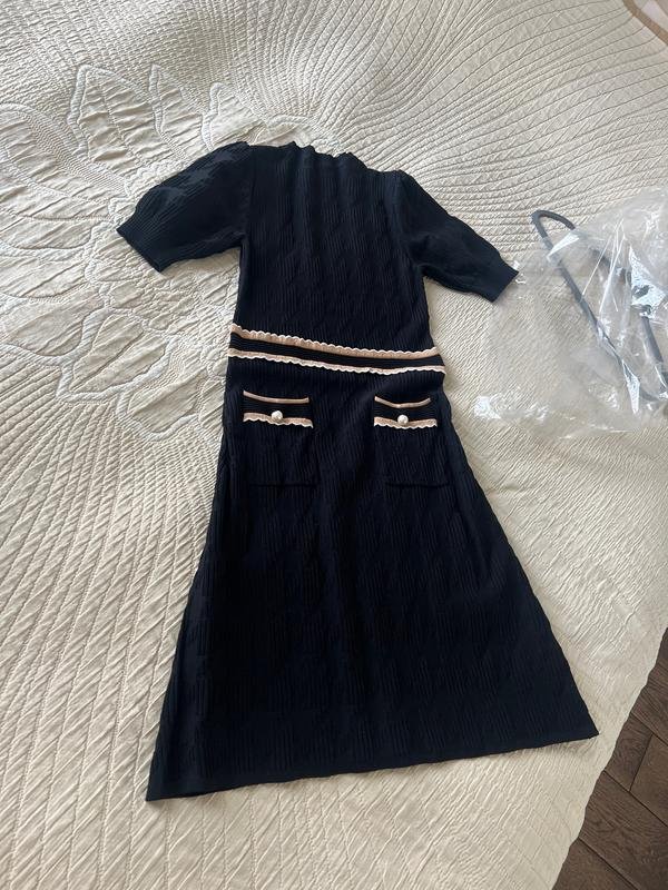 Damen Sandro Kleid Schwarz Viskose S