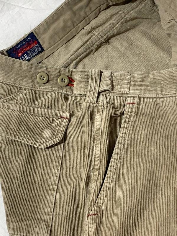 Homme Pantalons Vintage Beige Coton L