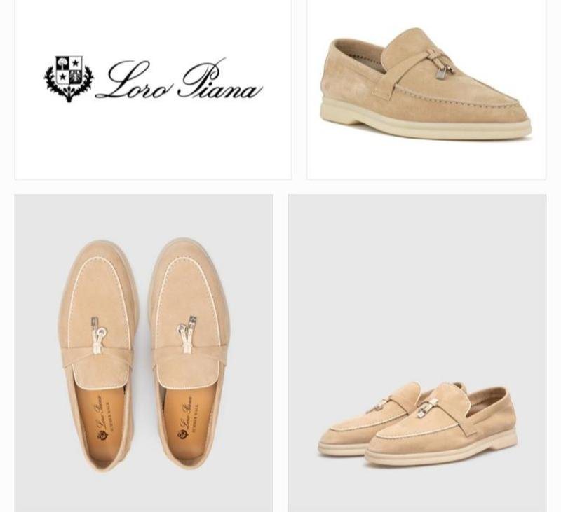 Femme Loro Piana Mocassins Beige Suède 37