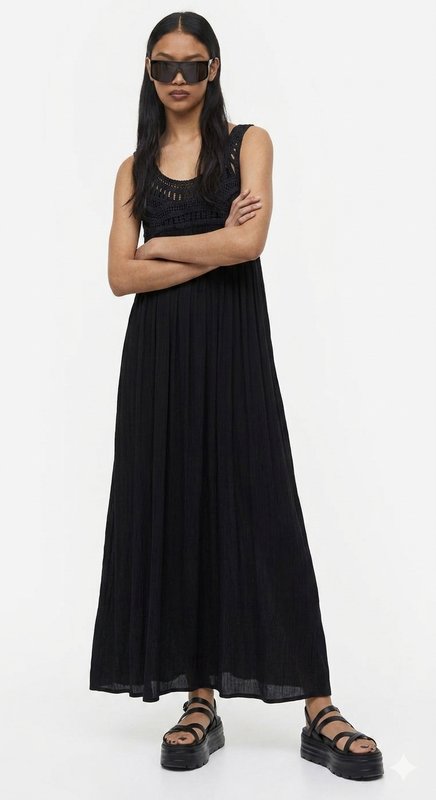 Donna Monsoon Abito Nero Cotone M