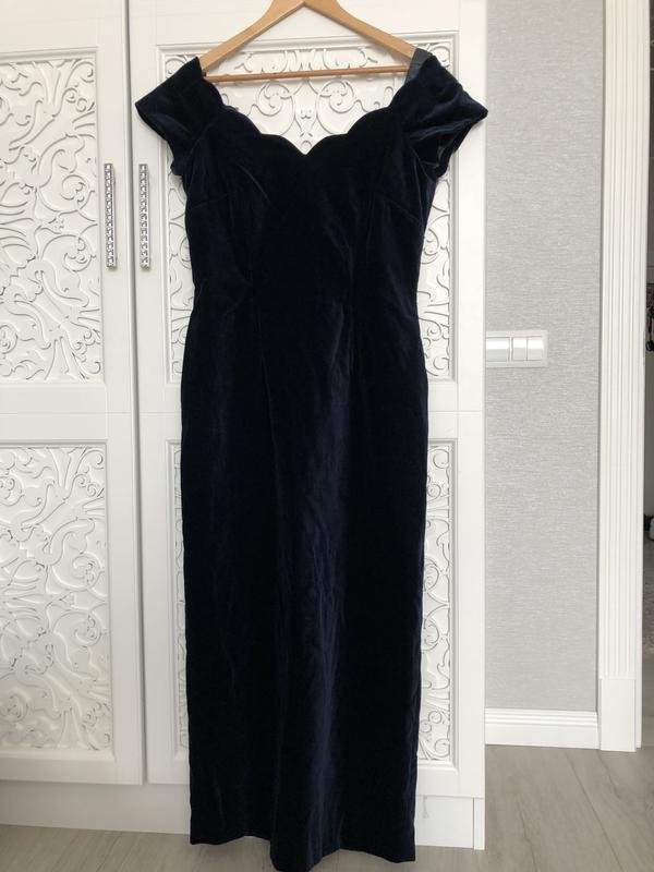 Donna Monsoon Abito Blu Navy Velluto L