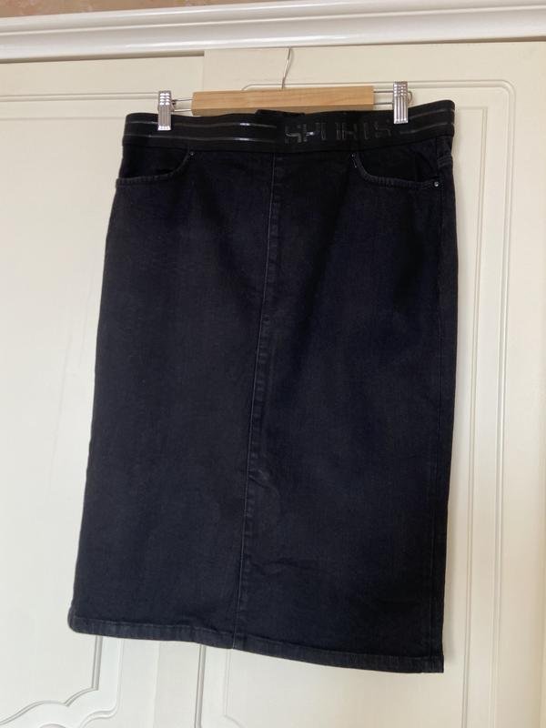 Women Marc Cain Skirt Black Denim L