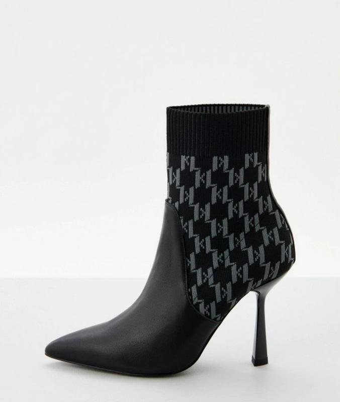 Women Karl Lagerfeld Booties Black Textile 39