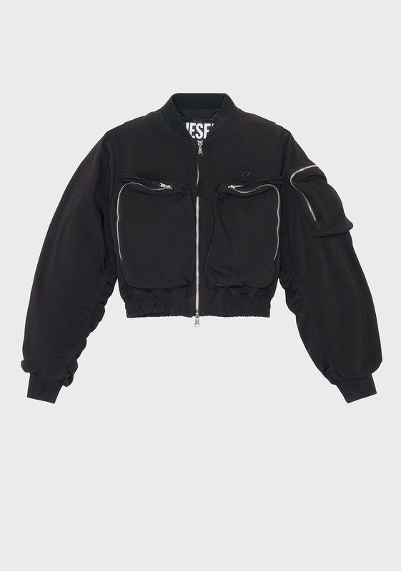 Damen Diesel Jacke Schwarz Polyamid XS