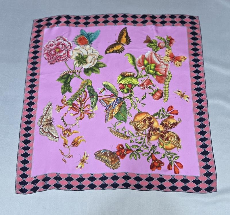 Damen Gucci Schal Rosa Seide
