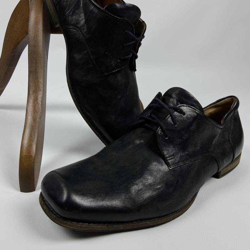 Men Think! Heels Black Leather 45