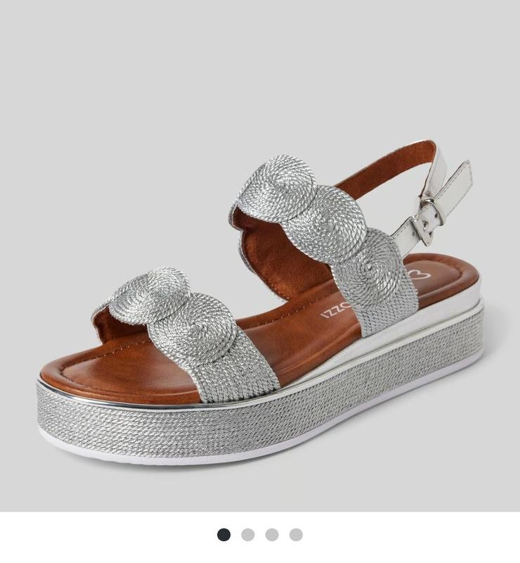 Damen Marco Tozzi Absätze Silber Kunstleder 38