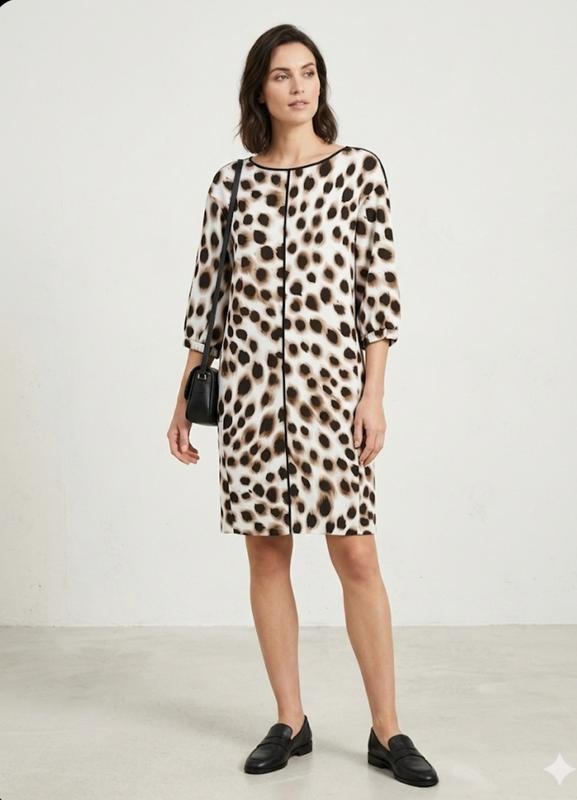 Women Marc Cain Dress Beige Polyester S