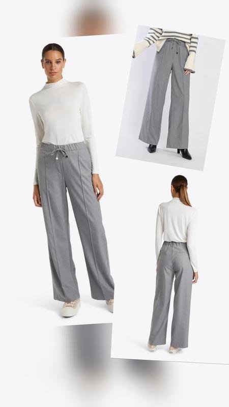Donna Rich & Royal Pantaloni Grigio Viscosa S