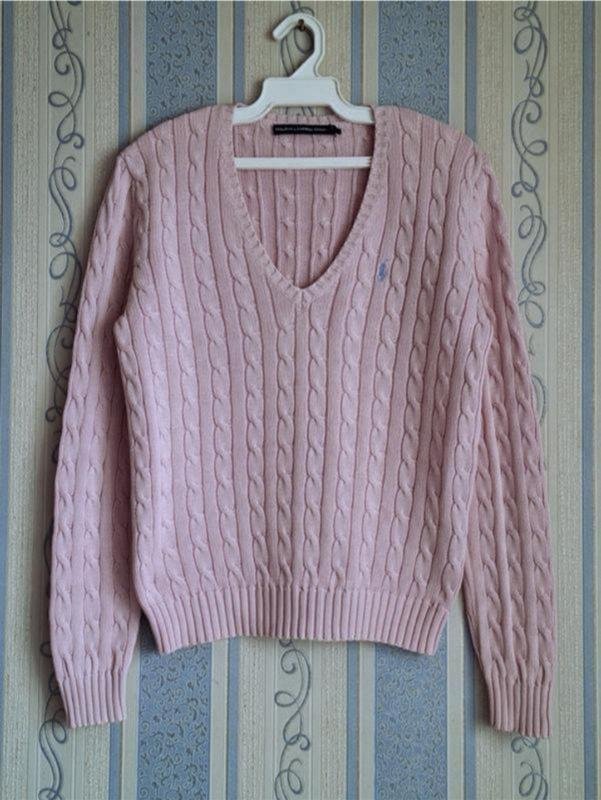 Damen Ralph Lauren Pullover Rosa Baumwolle M-L
