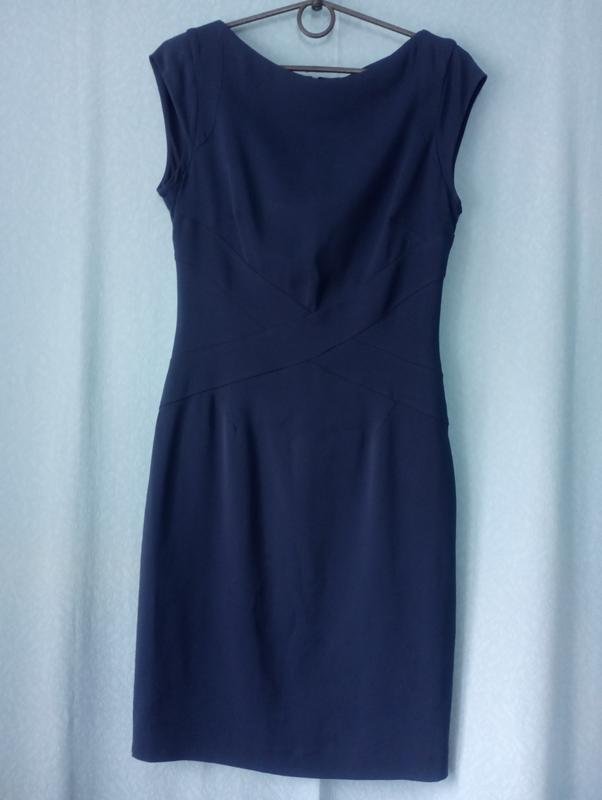 Damen Reiss Kleid Marineblau Viskose S
