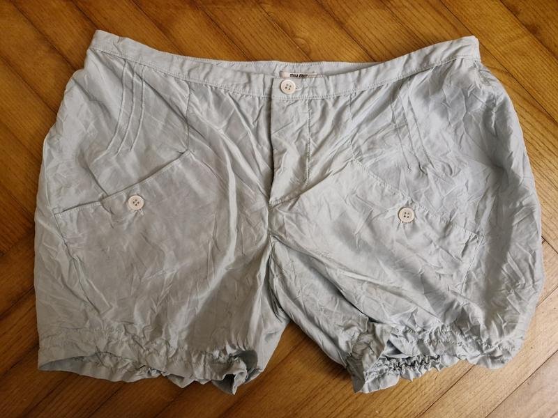 Donna Miu Miu Shorts Turchese Seta 40