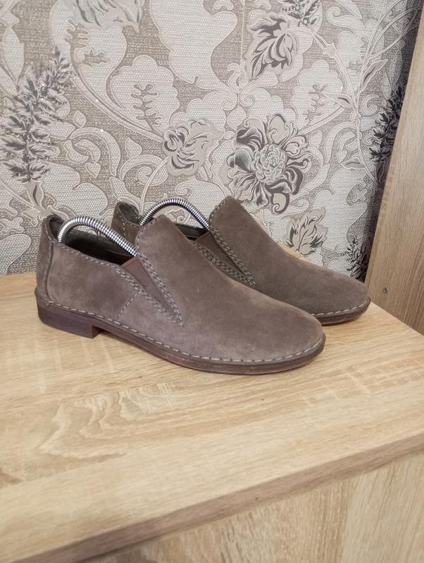Women Clarks Loafers Brown Suede 40