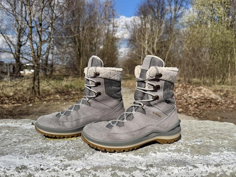 Damen Lowa Stiefel Grau 40