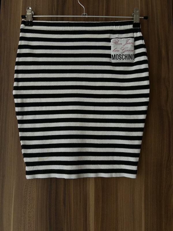 Donna Moschino Jeans Gonna Bianca Cotone 38