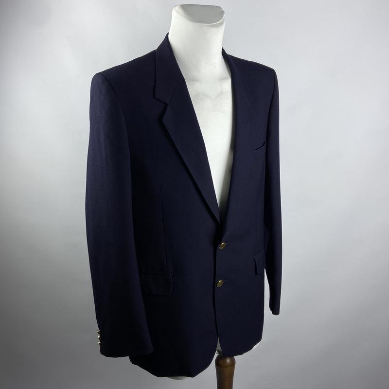 Men BHS Blazer Navy Wool M