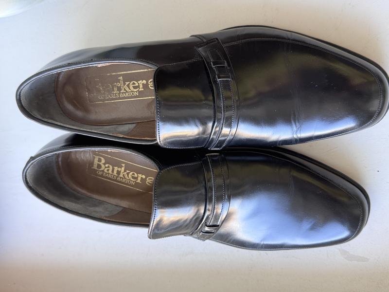 Homme Barker Talons Noir Cuir 8.5