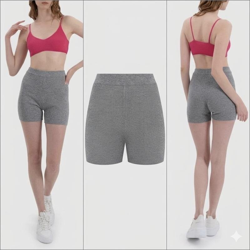 Femme Jacquemus Shorts Gris Tricot 42