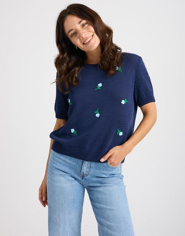 Donna Monsoon Maglione Blu Navy Viscosa L-XL