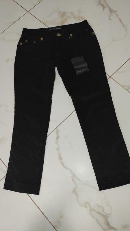 Женские Dsquared² Брюки Чёрный Вельвет ХS